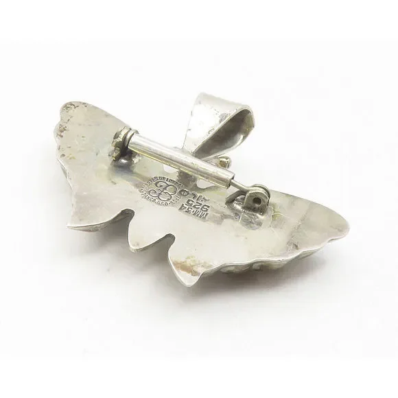 LOS BALLESTEROS MEXICO 925 Silver Vintage Hollow Butterfly Brooch Pin BP4462